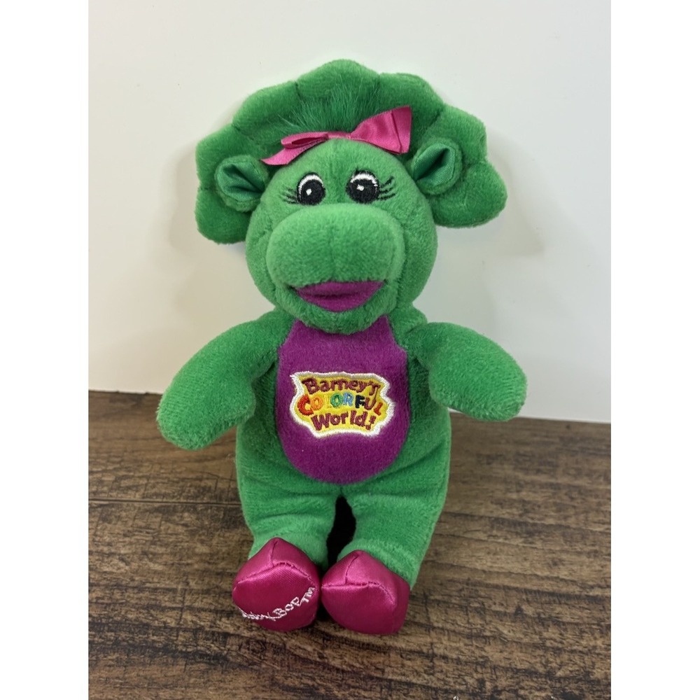 Barney's Colorful World 7" Baby Bop Beanbag Plush Stuffed Animal Barney